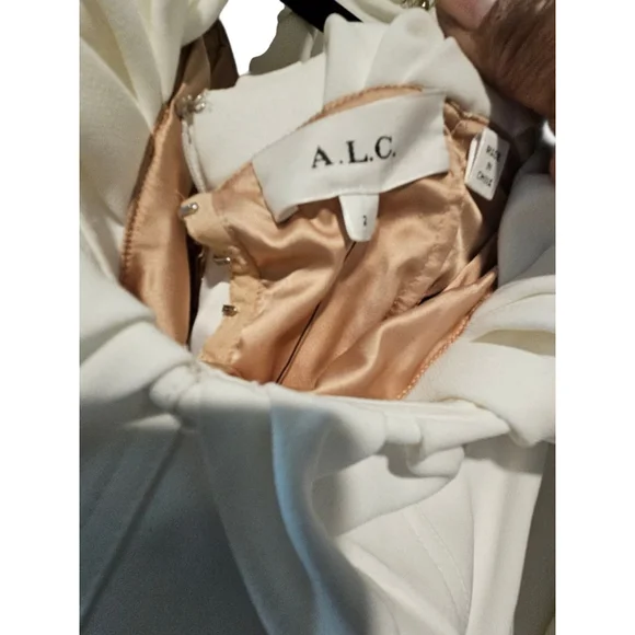 A.L.C. White Off-the-Shoulder Long Sleeve Maxi Dress Size 2 - Picture 5 of 10